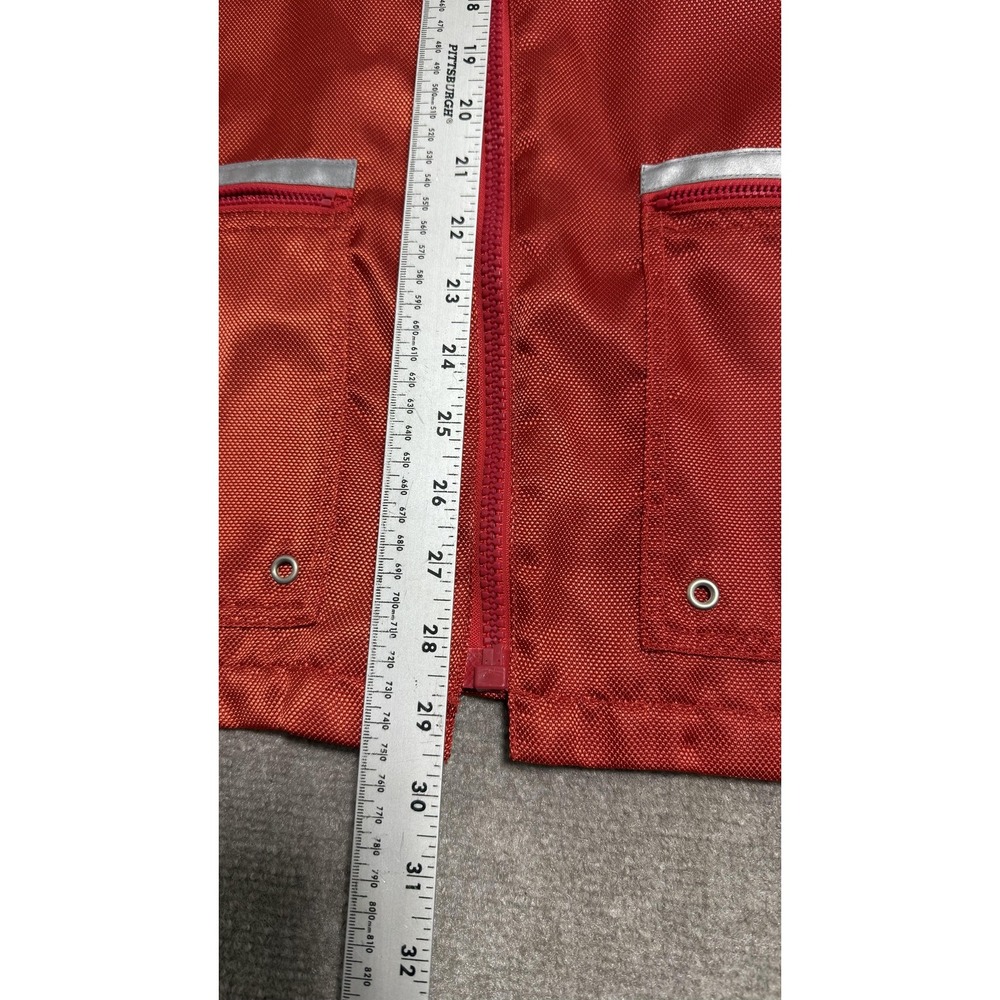 Liz Claiborne Jacket Womens Large Red Nylon Windbreaker Mesh Lined Zip Pockets - Picture 5 of 12